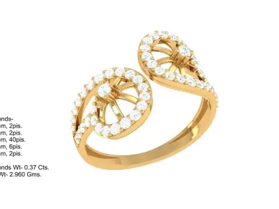 Women Ring  Render 3dm STL OBJ FBX Details 3D print model 299