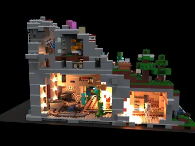 Lego Minecraft Low-poly 3D model