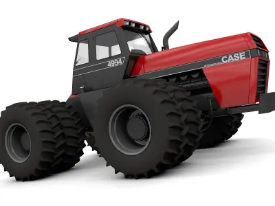 JI Case 4994 1984 Tractor Red Version 3D model