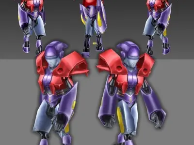 Robots Upshift Low-poly 3D model