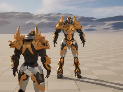Scifi Warrior 3D model