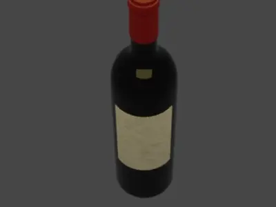 Wine bottle 3D model