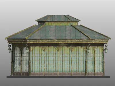 Victorian Greenhouse Low-poly 3D model
