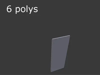 low poly door Low-poly 3D model get