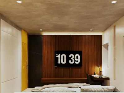 Modern Warm House floor 3 Interior 3D Scenes Low-poly 3D model