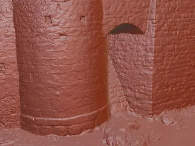 Beach Fort Wall - 3D scan 3D model