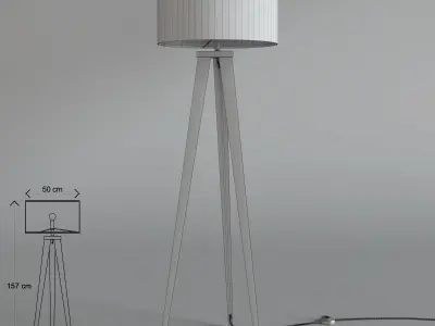 Zuiver floor lamp tripod 3D model