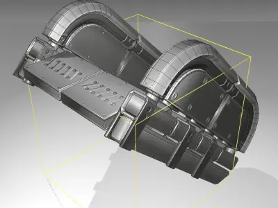 Futuristic Stairs - 30 - Basic Textures Low-poly 3D model