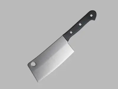 Cleaver Knife Low-poly 3D model
