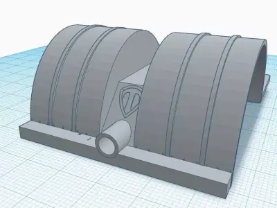 1 24 scale Mcamis back half wheel tubs 3D print model