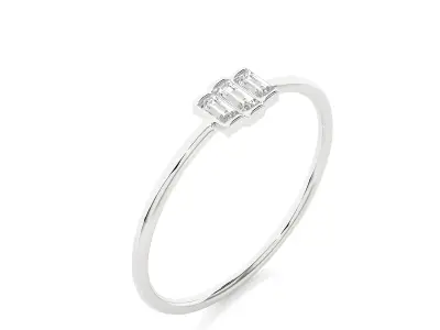 Light Minimalist Diamond Ring 3D print model