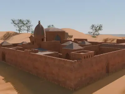 Desert Fortress 3D model