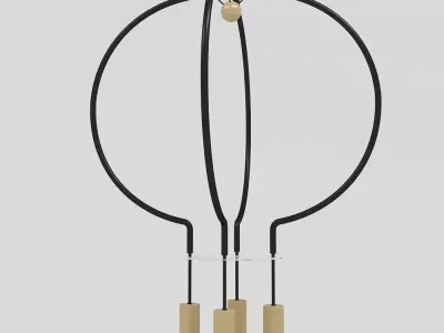 Liaison Lamp x4 Pendant Light 3D model