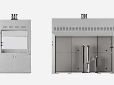 Fume Hood Set 3D model
