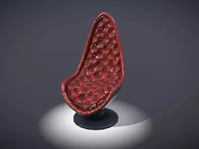 Chair Scifi Low-poly 3D model