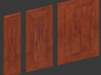 Classic wooden wall panels Free 3D model