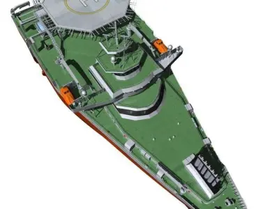 Seismic Survey Vessel 3D model