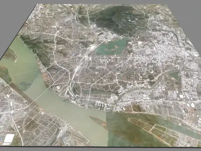 Cityscape  Nanjing China 3D model