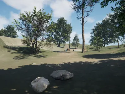 UE5 Green Jungle Terrain - Realistic Scene 3D model