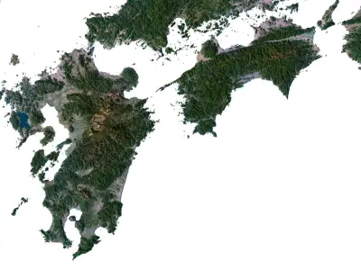 Japan Terrain 3D Map 3D model