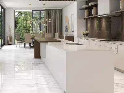 Calacatta White Marble Floor Tile Texture Pack  Texture