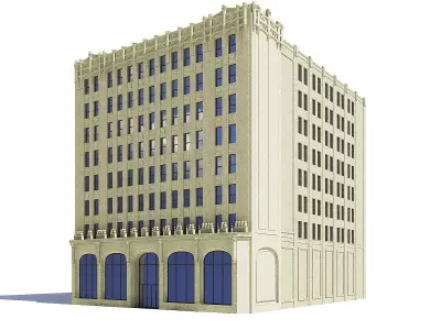 Library Building 3D Model 3D model