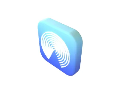 IOS AirDrop Icon v1 001 Low-poly 3D model