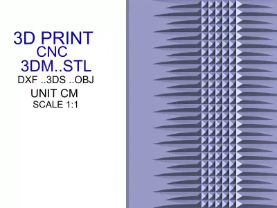 decorative engraved panel 009 for print and cnc  3D print model