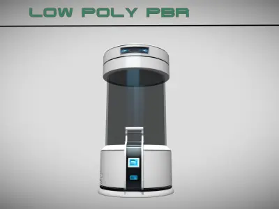 Sci-fi Lab Equipment Low-poly 3D model