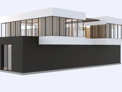 exterior modern house 3D model buy