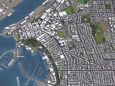 Fremantle Low-poly 3D model