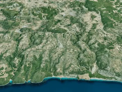 Minorca island 3d model terrain 3D model