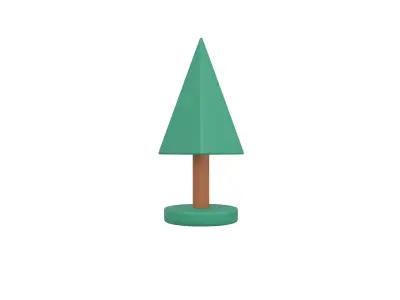 Cartoon Tree v24 003 Low-poly 3D model