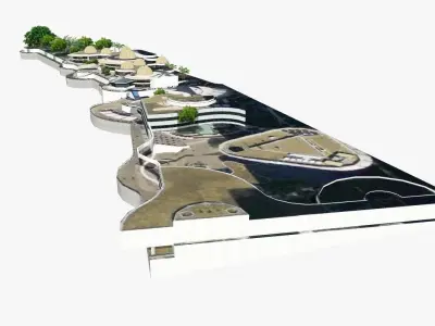 Eagle Street Pier Low-poly 3D model