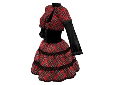 Sweetheart Outfit Low-poly 3D model