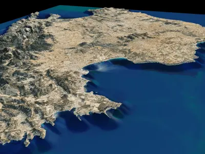 Majorca island full 3d model terrain 3D model
