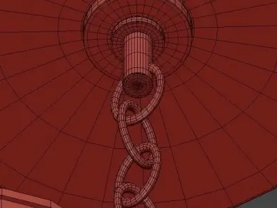 Juniper 8 lt Chandelier Gold Leaf 3D model