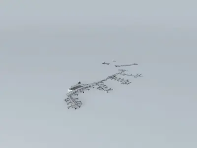 KPHL, PHL, PHI Passenger Terminals Free 3D model