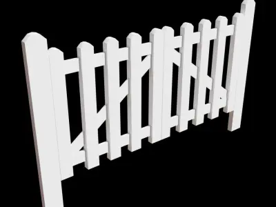 SMALL WOODEN GATE FENCE SCALE 1-87 and 1-1 3D print model