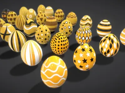 Collections Easter Eggs6 Low-poly 3D model
