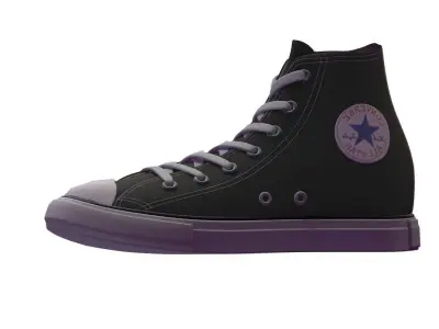 Cartoon High Poly Subdivision Sneakers Low-poly 3D model