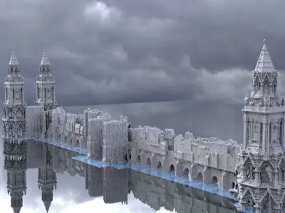 Tower Bridge Fantasy architecture 3D model