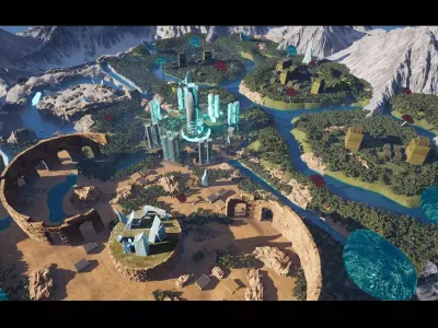 EcoCraft World Environment Unreal Kit Low-poly 3D model