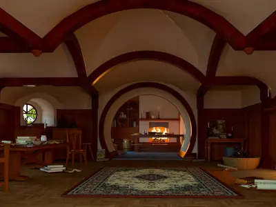 Hobbit House - The Lord of Rings 3D model