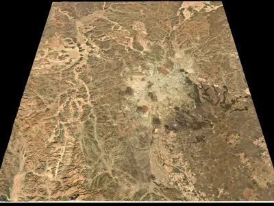 Mecca and the Red Sea coast of Saudi Arabia - tile n24 e39 3D model