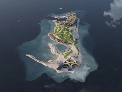 Sindalah island - Neom Saudi Arabia 3D model