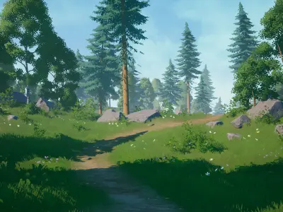Stylized Environment Series - Forest Package Low-poly 3D model