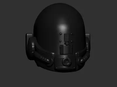 helmet high poly sculpt 3d printable 3D model 4