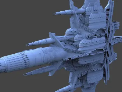 Star Freighter Grand battleship 3D model