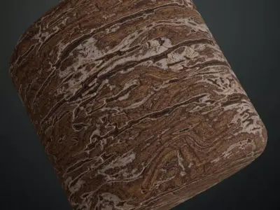 Weathered Sedimentary Brown Rock PBR Seamless Texture